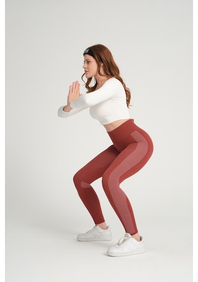 Gymhams Wind Kiremit Kalçası Büzgülü Push Up Tayt