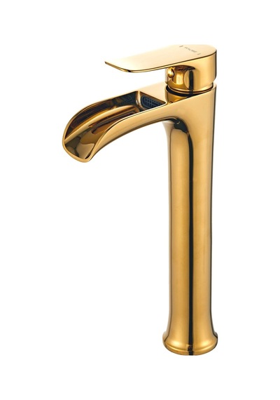 Fause Yüksek Çanak Lavabo Bataryası Şelale Altın Gold Ksl112-g Altın