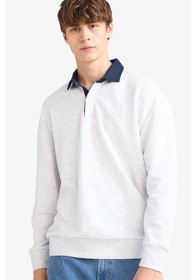 Defacto Boxy Fit Polo Yaka Sweatshirt E6523ax25augr131 Gri