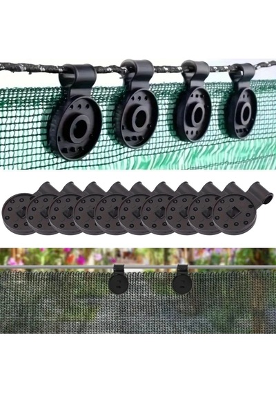 Biishe 10 Adet Güneşlik Filesi Sabitleme Klipsleri, Gölgelik Bezi Ve Brandalar İçin Dayanıklı Plast Çok Renkli