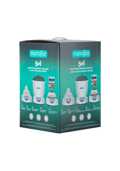 Mamajoo 5 İşlevli Buhar Sterilizatörü & Kurutucu | Mama ve Anne Sütü Isıtıcı | Buharlı Pişirici Antrasit