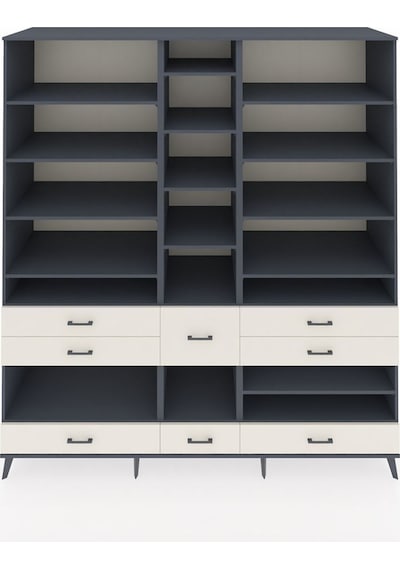 Kronos Dolap 19 Raflı 8 Çekmeceli 220x59x243 Antrasit-antrasit/aytaşı Antrasıt/aytası Kronos Dolap 19 Raflı 8 Çekmeceli 220x59x243 Antrasit-antrasit/aytaşı Antrasıt/aytası