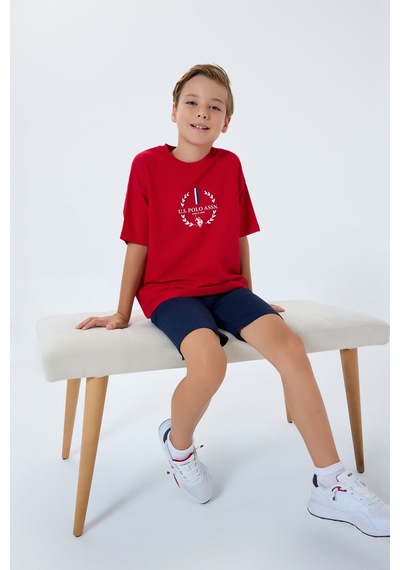 U.s. Polo Assn. Erkek Çocuk Kırmızı Bermuda Takım Us2408-c-v1 Kırmızı