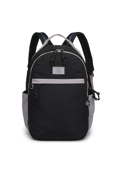 Smart Bags Büyük Boy Su Geçirmez Kumaş Renkli Çanta Siyah/gri