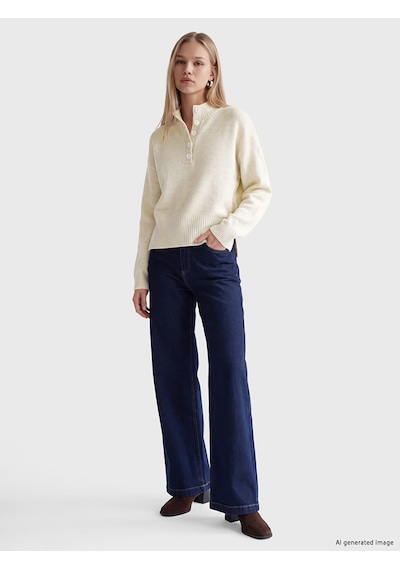 Lcw Vision Ekru Oversize Kadın Triko Kazak