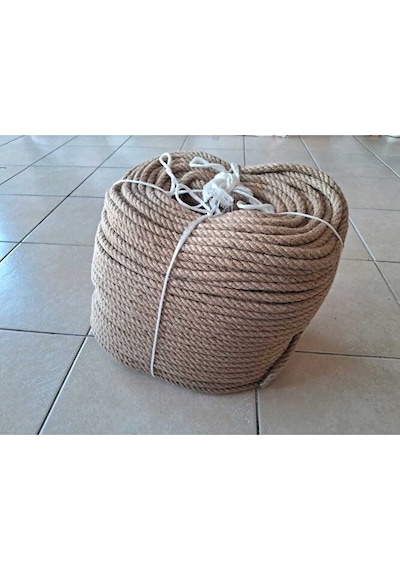 Jüt Halat 25 Metre Hasır Halat 10 Mm Kendir Halat İp Dekoratif Jü