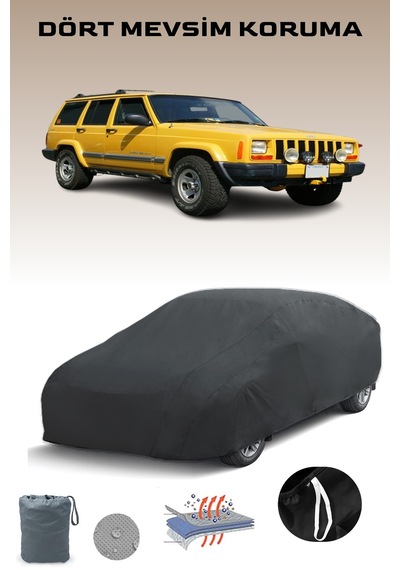 Siyah, Jeep Cherokee 1997 - 2001, Araba Brandası, Oto Örtüsü, Araba Çadırı Siyah