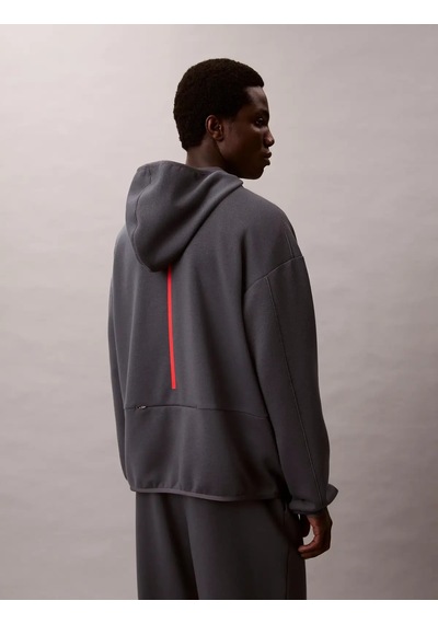 Calvin Klein Hoodıe Gri Erkek Kapüşonlu Sweatshirt