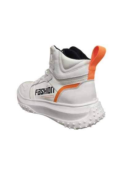 Guja 22k420 Yumuşak Esnek Bilek Boy Deri Erkek Spor Ayakkabı Beyaz
