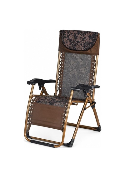 Bysay Sunset Katlanabilir Şezlong Kamp Sandalyesi, Alüminyum Çerçeve, Ayarlanabilir Pozisyonlu, Yatabilen, Kahve Ren Diğer