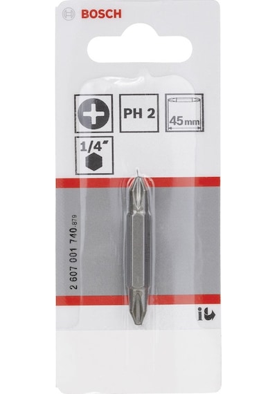 Bosch Extra Hard Çift taraflı PH2xPH2x45 mm 1'li Vidalama Ucu - 2607001740 Bosch Extra Hard Çift taraflı PH2xPH2x45 mm 1'li Vidalama Ucu - 2607001740