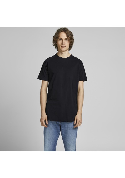 Jack & Jones Bisiklet Yaka Basic Tisört-Curved 12164936 Siyah