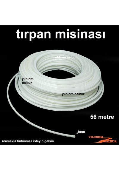 Çim Biçme 3mm Altı Köşeli Beyaz 56 Metre Altıgen Misinası Ot Biçm