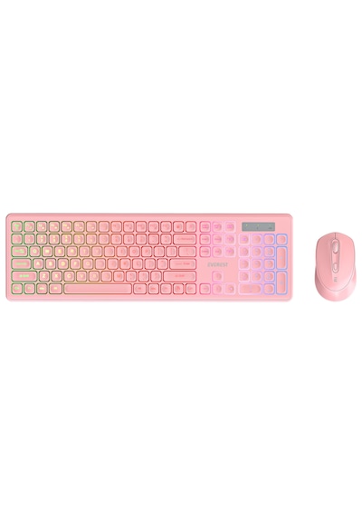 Everest Km-319bt Pembe 2.4g+bt1+bt2 Çoklu Cihaz Bağlantılı Q Set