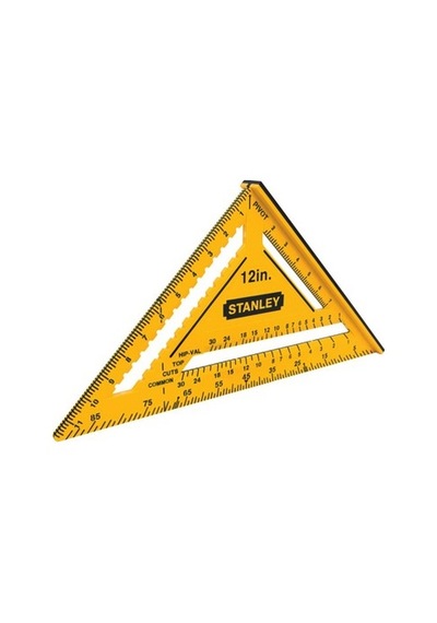 Çift Renkli Abs Plastik İnç Ölçülü Gönye, 12" Uzunluğunda