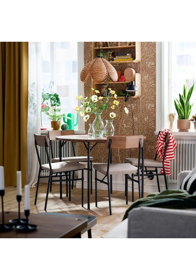 Ikea Çam Modern Yemek Masası - Yuvarlak Mutfak Masası