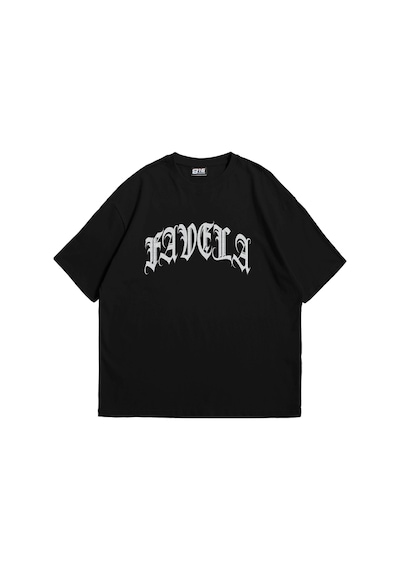 Startmore Favela Taş Baskılı Oversize Unisex Beyaz Siyah