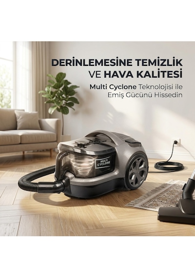Fantom Carbon CC4500 Cyclone 850 W Toz Torbasız Elektrikli Süpürge