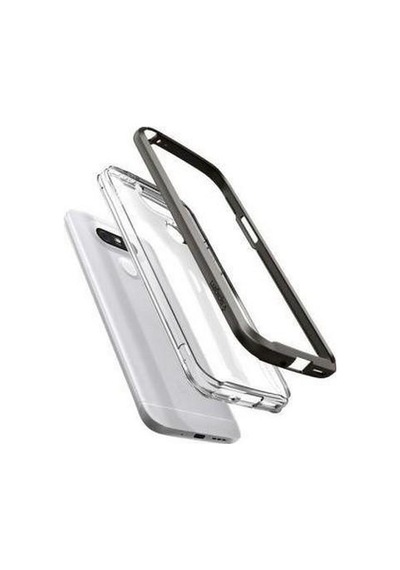 Spigen G5 İle Uyumlu Kılıf Neo Hybrid Crystal Gun Metal Gri