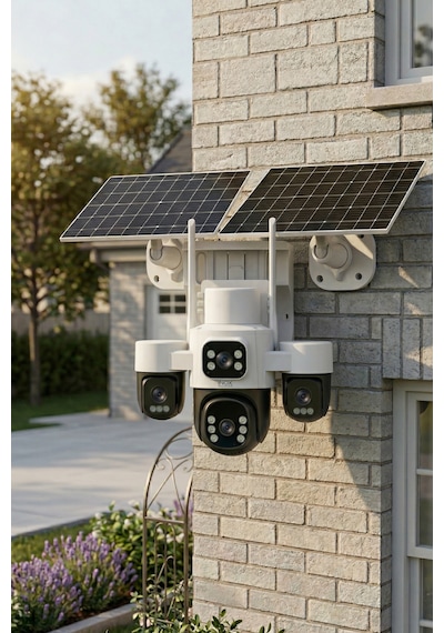 Inox-x14 4 Lensli Esım Destekli 4g Solar Güneş Enerjili Kablosuz Dış Mekan Ptz Güvenlik Kamerası