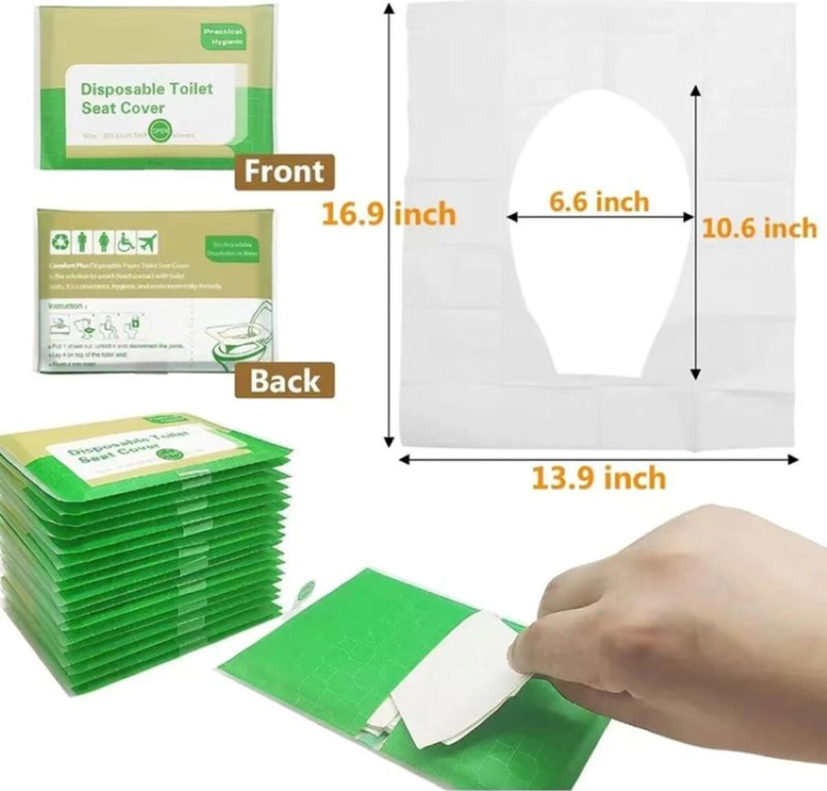Hijyenik Su Da Çözünebilir Kullan-at Klozet Kapağı Örtüsü 3x10 Lu Paket