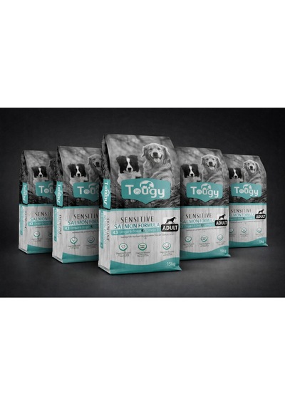 Tougy Somonlu Hassas Sindirim Yetişkin Köpek Maması 15 Kg Premium Sensitive Salmon Formula