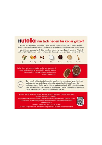 Kakaolu Fındık Krem Çikolata 400 G 8 Adet