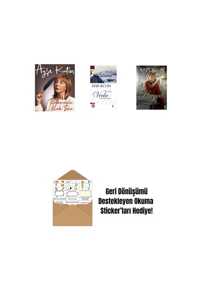 Kalemimle Kırk Sene Ciltli + Veda Midi Boy + Hayal + Okuma Sticker'ları