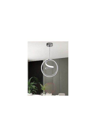 Renkoled Aydınlatma 3 Renk Işıklı Modern Sarkıt Led Avize Krom Kasa Krom