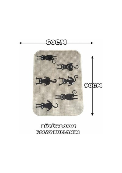 Çift Taraflı Tırmalama Paspası 90x60 Two Cat X Altı Kedi