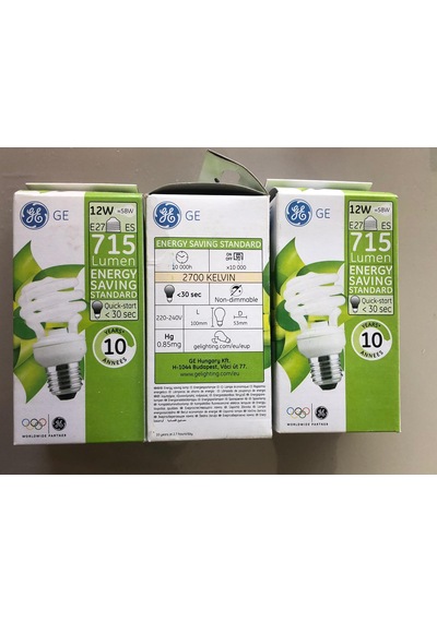 3 Adet General Elc. E 27 Tasarruflu Lamba 12w 58w 715 Lümen 27