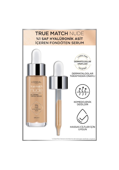 L'Oreal Paris True Match Nude Fondöten Serum 2 3 Light 31 ML