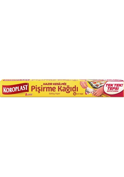 Koroplast Pişirme Kağıdı Hazır Kesilmiş 16'lı 2 Adet Çok Renkli