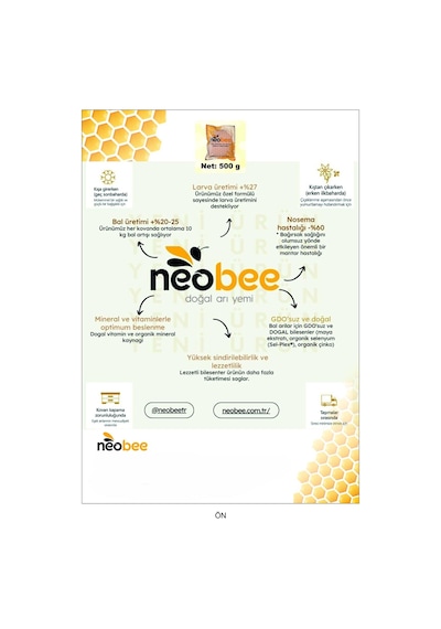 Neobee Doğal Proteinli Arı Yemi 0,5 Kg