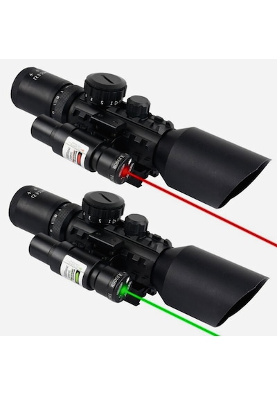M9 Ls3-10x42e Profesyonel Optik Nişangah Seti - 3-10x Yakınlaştırma, Işıklı Mil-dot Ve Entegre İşaretleyici Modülü Siyah