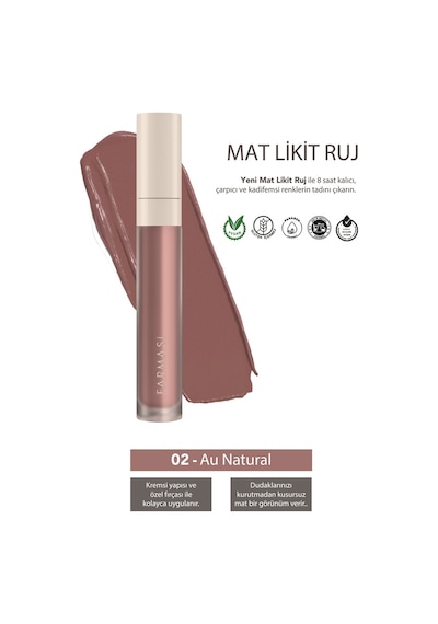 Farmasi Mat Likit Ruj 02 Au Natural