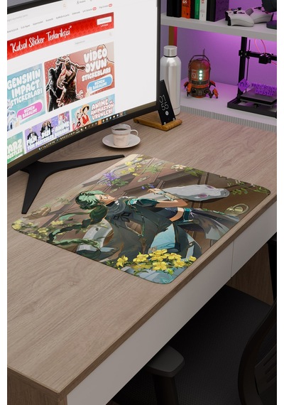 Baizhu Genshin Impact Anime Gacha V4 - 48x40 Xl Gaming Mouse Pad Fare Altlığı