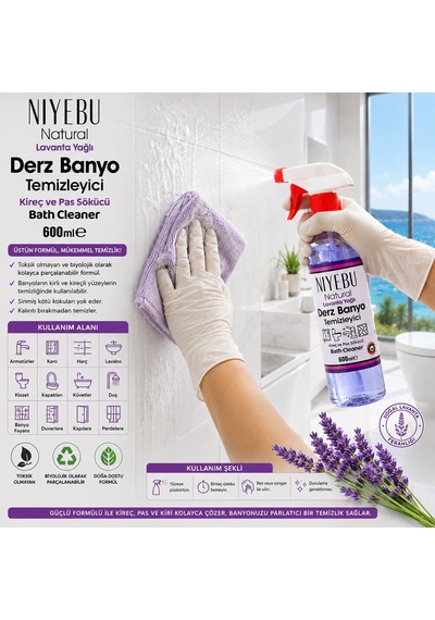 Derz Ve Banyo Temizleyici Lavanta Yağlı 600 Ml