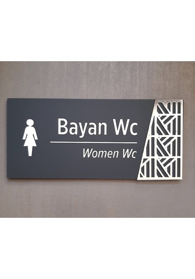 Soft Serisi Bayan Wc Yönlendirme Kapı Isimliği