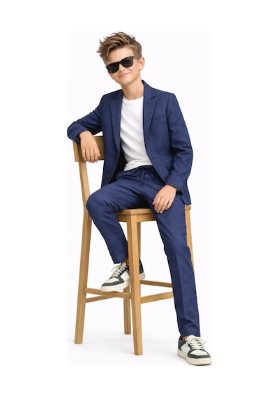 Ahengim Erkek Çocuk Modern Casual Slim Fit Takım Elbise Ak2850 İndigo