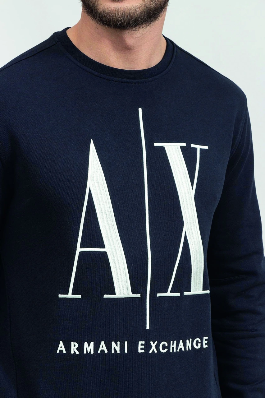 Armani Exchange Armani Bisiklet Yaka Erkek Sweat Lacivert