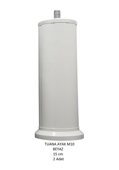 Tuana Ayak 15 cm M10 Cıvatalı Beyaz (2 Adet)
