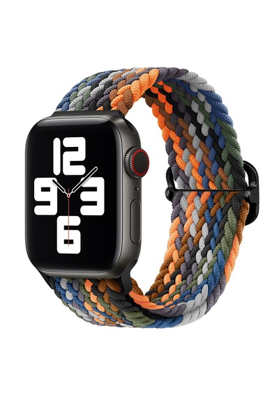 Apple Uyumlu  Watch  Series 10 42mm Esnek Örgü Kumaş Kordon Kayış-ky45-1
