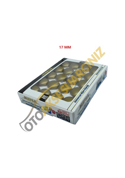 A Kalite Mefsa Bijon Kapağı Düz 17 Mm Altın Sarı 20 Li Set