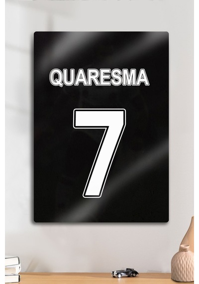 Ricardo Quaresma 7 Numara - Metal Parlak Dekoratif Sporcu Duvar Tablosu