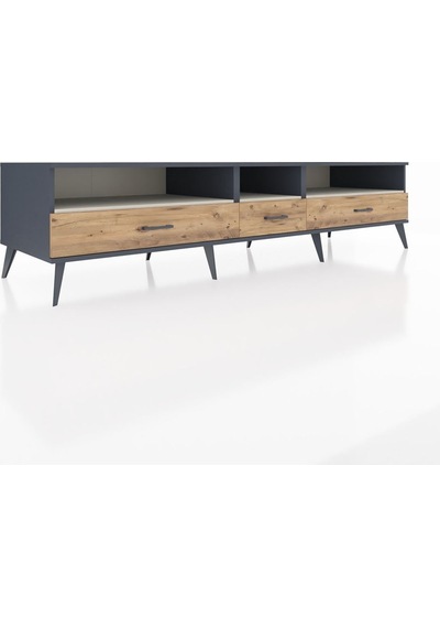 Kronos Tv Ünitesi 3 Raflı 3 Çekmeceli 220x59x51 Antrasit-aytaşı/çam Aytası/atlas Çam - Antrasıt Kronos Tv Ünitesi 3 Raflı 3 Çekmeceli 220x59x51 Antrasit-aytaşı/çam Aytası/atlas Çam - Antrasıt