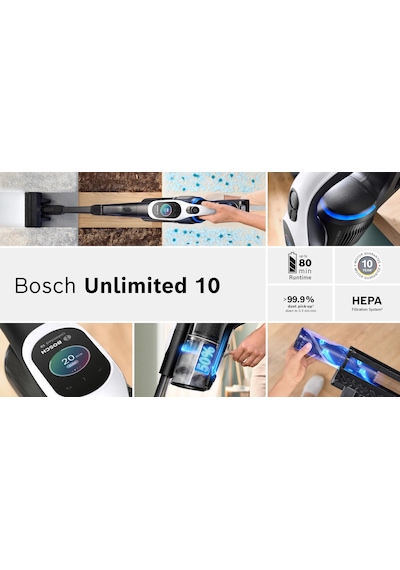 Bosch BCS1041WAC Unlimited 10 Dikey Şarjlı Süpürge