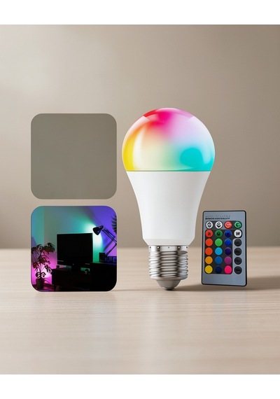 Akıllı Rgb Led Ampul Uzaktan Kumandalı Renk Değiştiren E27 Diğer