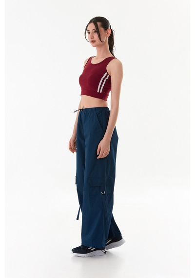 Fullamoda Yanları Şeritli Halter Yaka Büstiyer Bordo