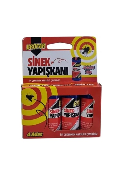 Yapışkanlı Sinek Yakalama Şeridi 4'lü Paket Zehirsiz, Kokusuz Şerit Sinek Kağıdı, Ev, Balkon, Ahır Ve Sera Uyumlu Rulo Karasinek Ve Böcek Tuzağı